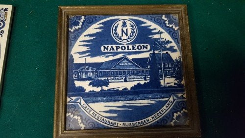 Wandtegels 2 stuks: 1x Napoleon Cafe Restaurant en 1x De Zaa, Ophalen of Verzenden, 'T Olde Gre-j, Info@toldegrej.nl, Endepoelstraat 20f Didam