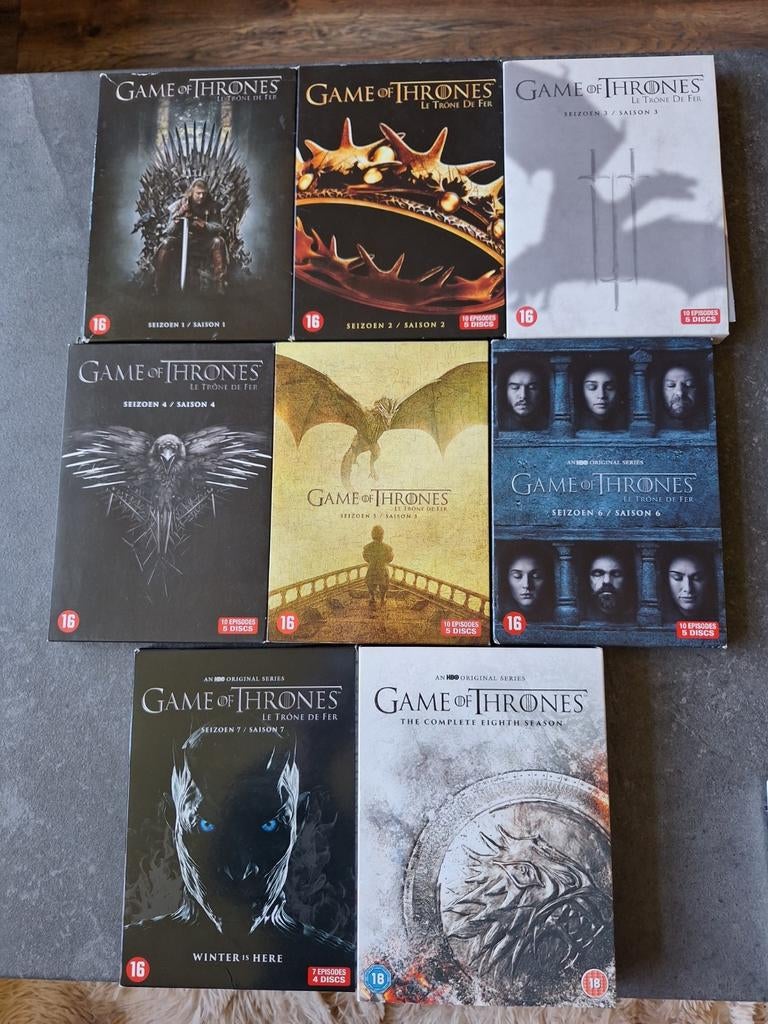 Game of Thrones compleet 8 seizoenen, Vampiers of Zombies, Vanaf 16 jaar, Boxset, Ophalen of Verzenden