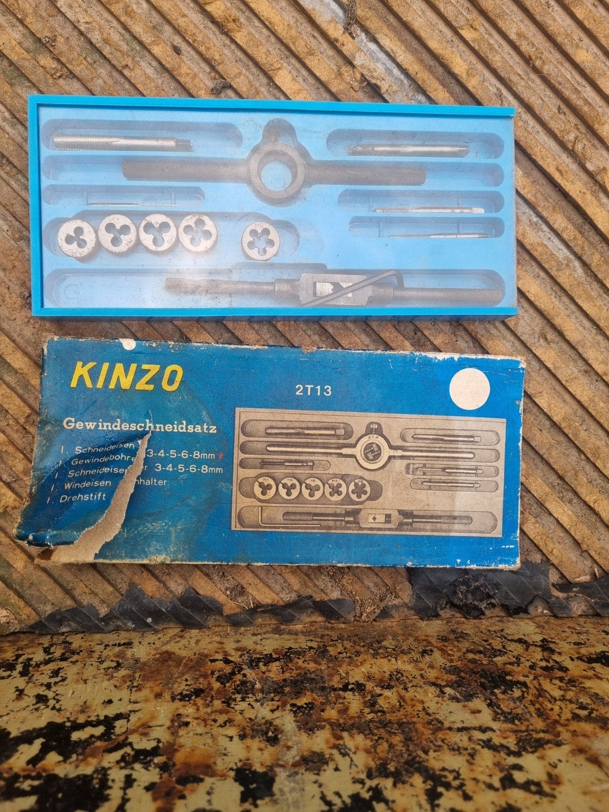 Kinzo Gewindesnijset 3-4-5-6-8mm, Ophalen, Gebruikt, Overige typen, Overige merken