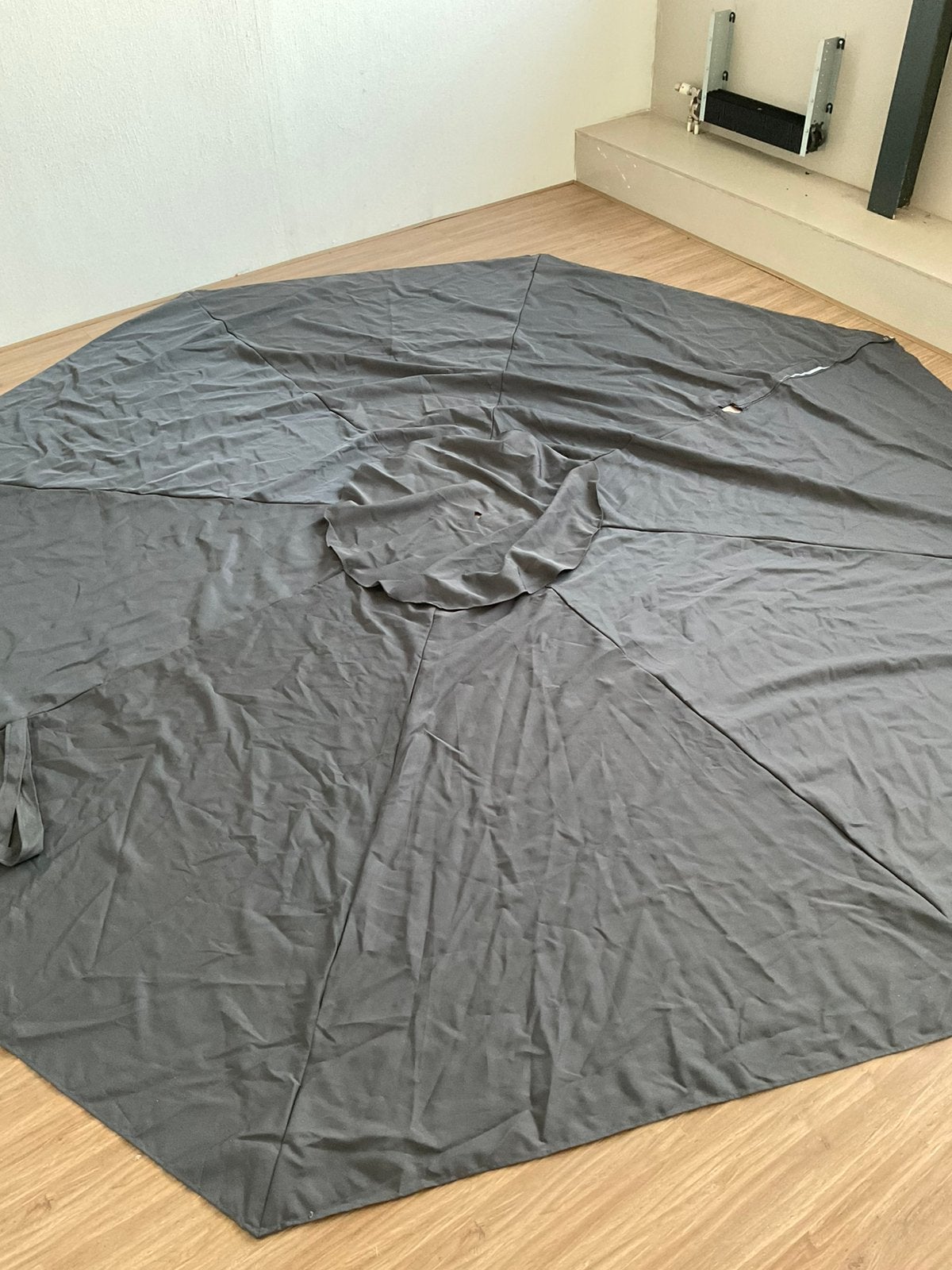 Nieuw doek voor zweefparasol 3,5 rond. Antraciet grijs, Caravans en Kamperen, Ophalen of Verzenden, Zo goed als nieuw