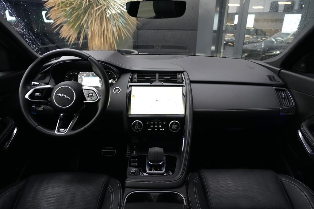 Jaguar E-Pace 1.5 P300e AWD R-Dynamic Black 310pk Panoramada, Auto's, Jaguar, Automaat, Zwart, Zwart, Leder