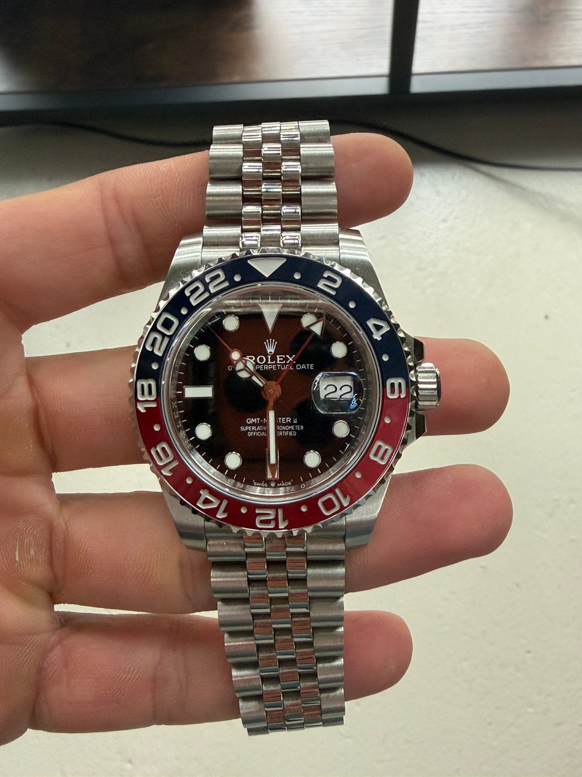Rolex Pepsi Jubilee, Ophalen of Verzenden, Zo goed als nieuw, Staal, Rolex