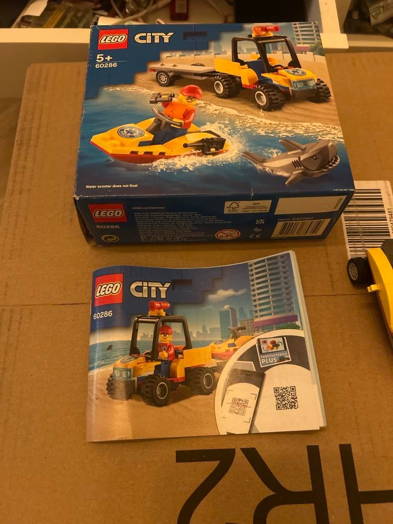 LEGO City ATV Strandredding (60286) - Complete set met doos, City, Lego, Ophalen of Verzenden, Zo goed als nieuw