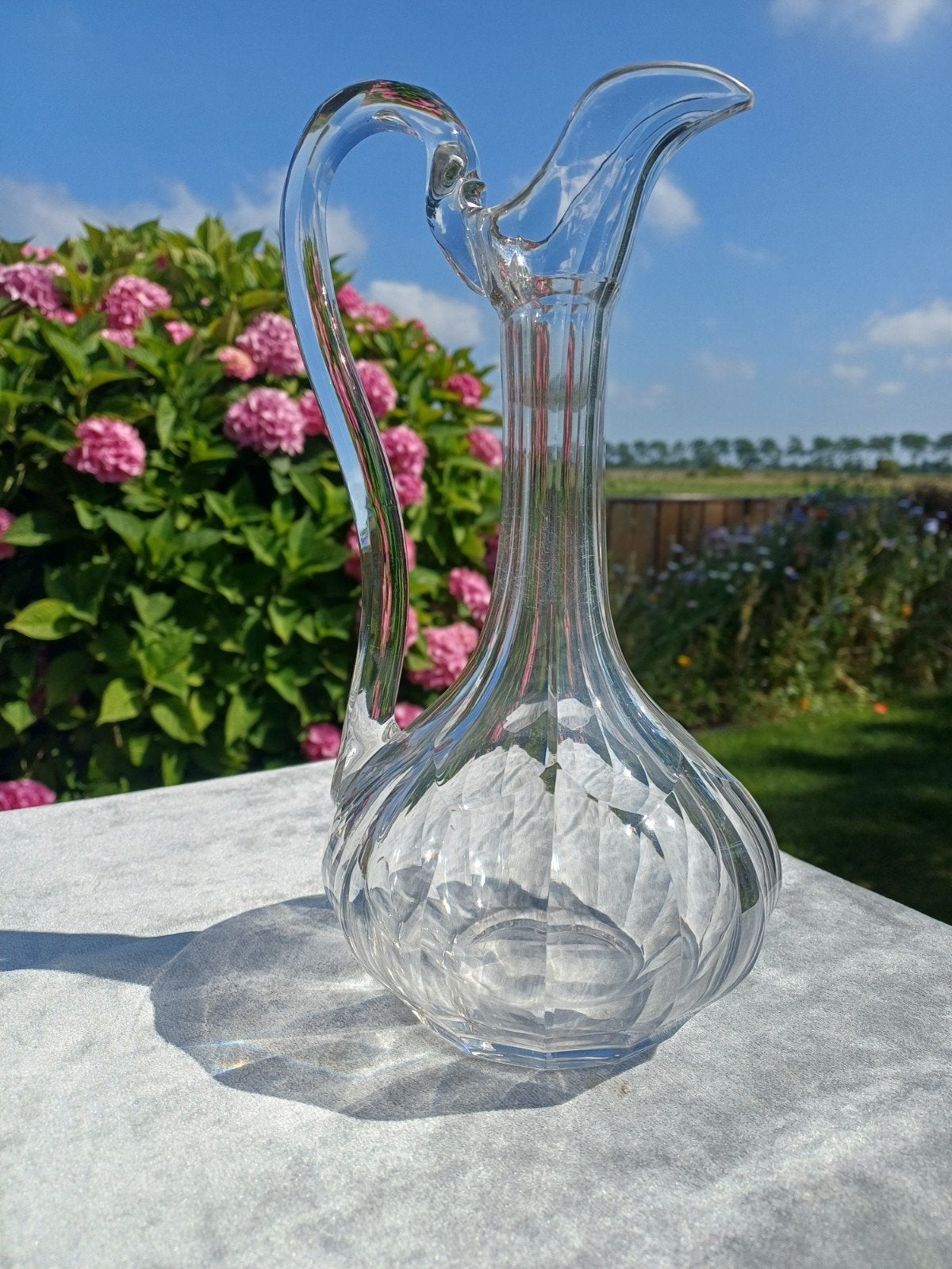 Sierlijke Kristallen / kristal Karaf 24.5 cm hoog voor € 20, Antiek en Kunst, Antiek | Glas en Kristal, Ophalen