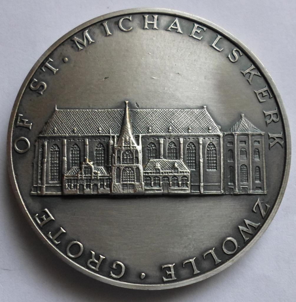 Zwolle restauratie grote- of st. Michaëlskerk 1996., Verzenden, Brons, Nederland
