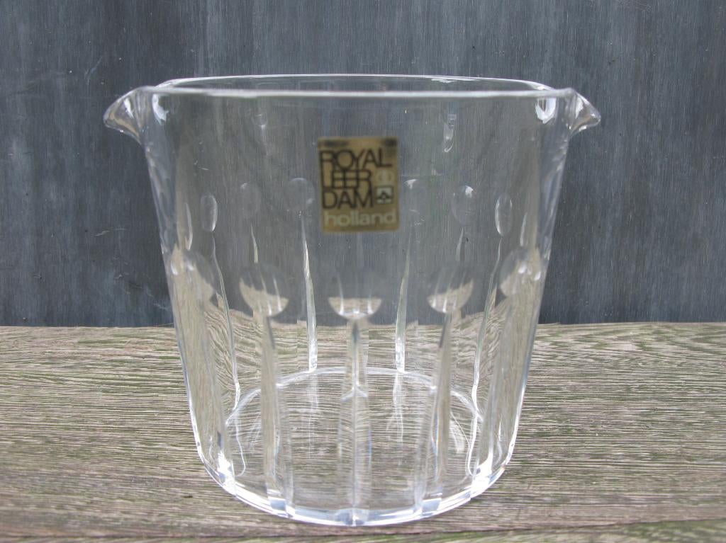 ROYAL LEERDAM KARAF/VAAS GESLEPEN ZELDZAAM, Antiek en Kunst, Antiek | Glas en Kristal, Ophalen of Verzenden