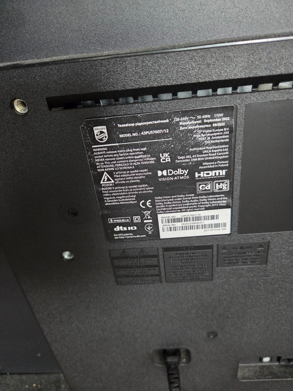 Philips Smart TV - defect ?, Audio, Tv en Foto, Televisies, Ophalen, 100 cm of meer, 50 Hz, Philips