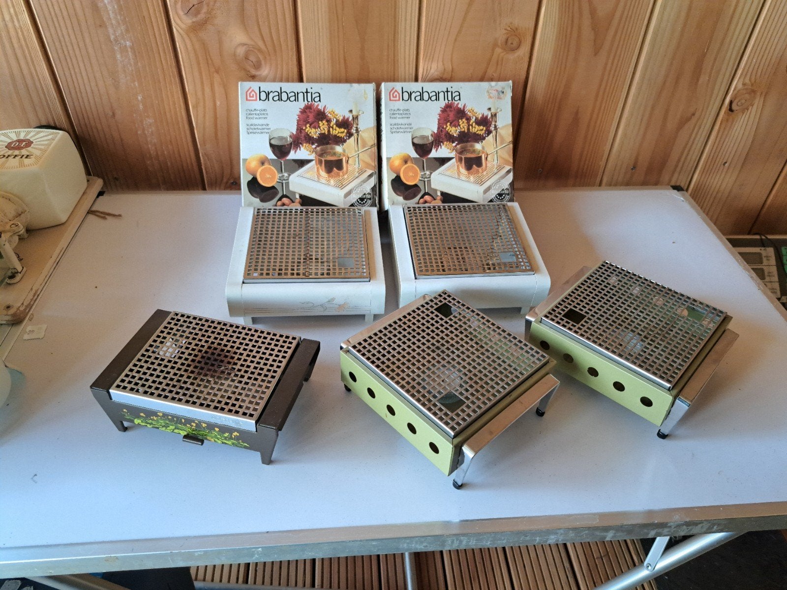 5x vintage Brabantia theelichthouders / warmhouders, Ophalen of Verzenden
