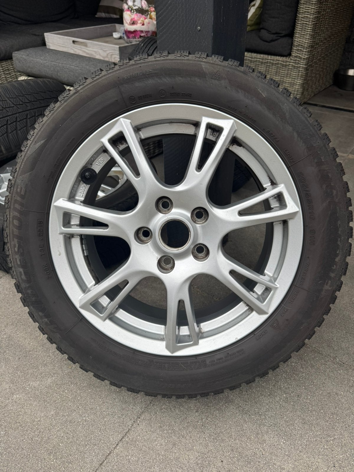 Orginele Seat Leon velgen (16 inch) met winterbanden., Auto-onderdelen, Ophalen, Velg(en), 16 inch, 205 mm