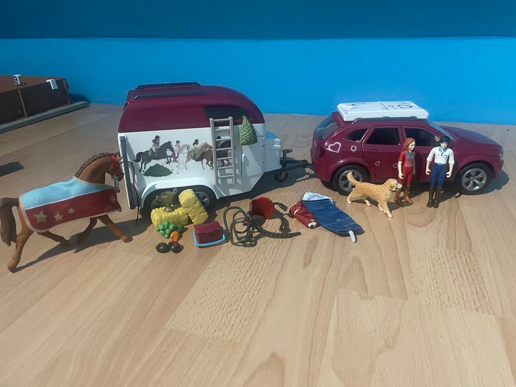Schleich trailer, Kinderen en Baby's, Speelgoed | Overig, Ophalen of Verzenden, Gebruikt, Jongen of Meisje