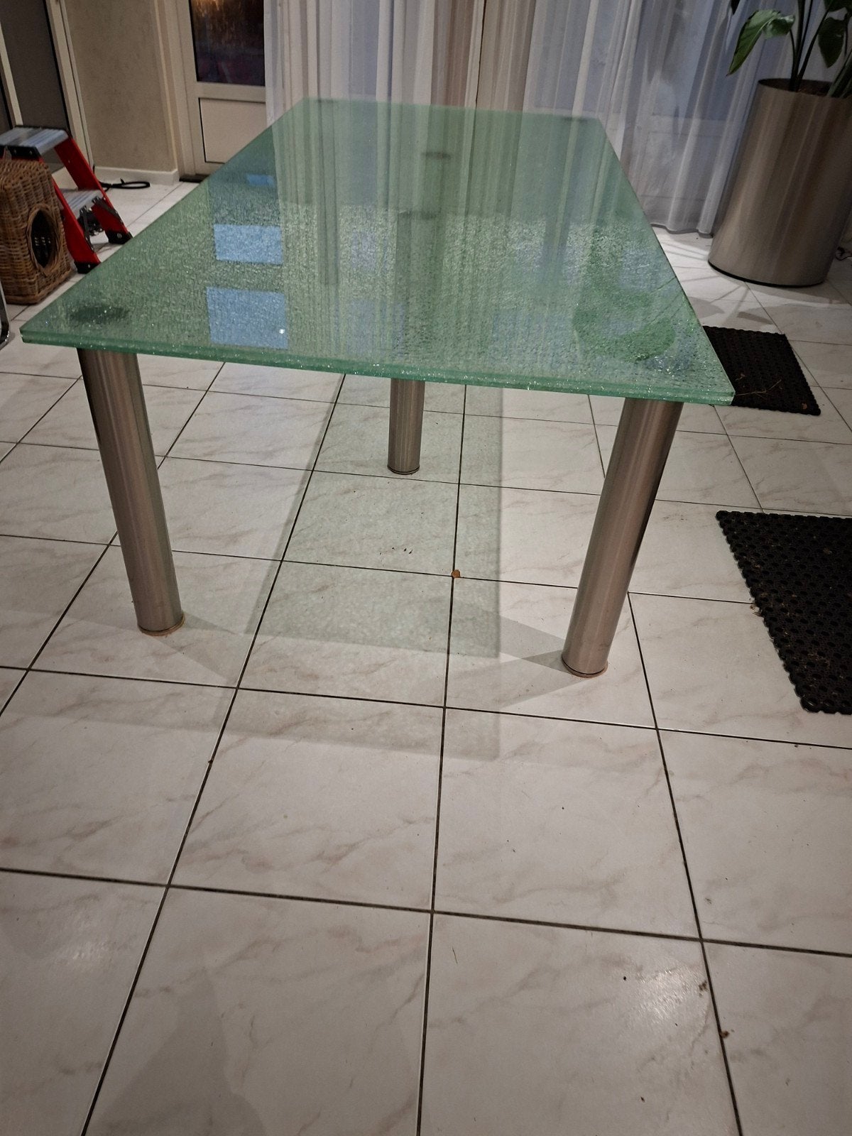 Eettafel | tafel | glazentafel | 120x250cm, Ophalen, Gebruikt, 100 tot 150 cm, 200 cm of meer
