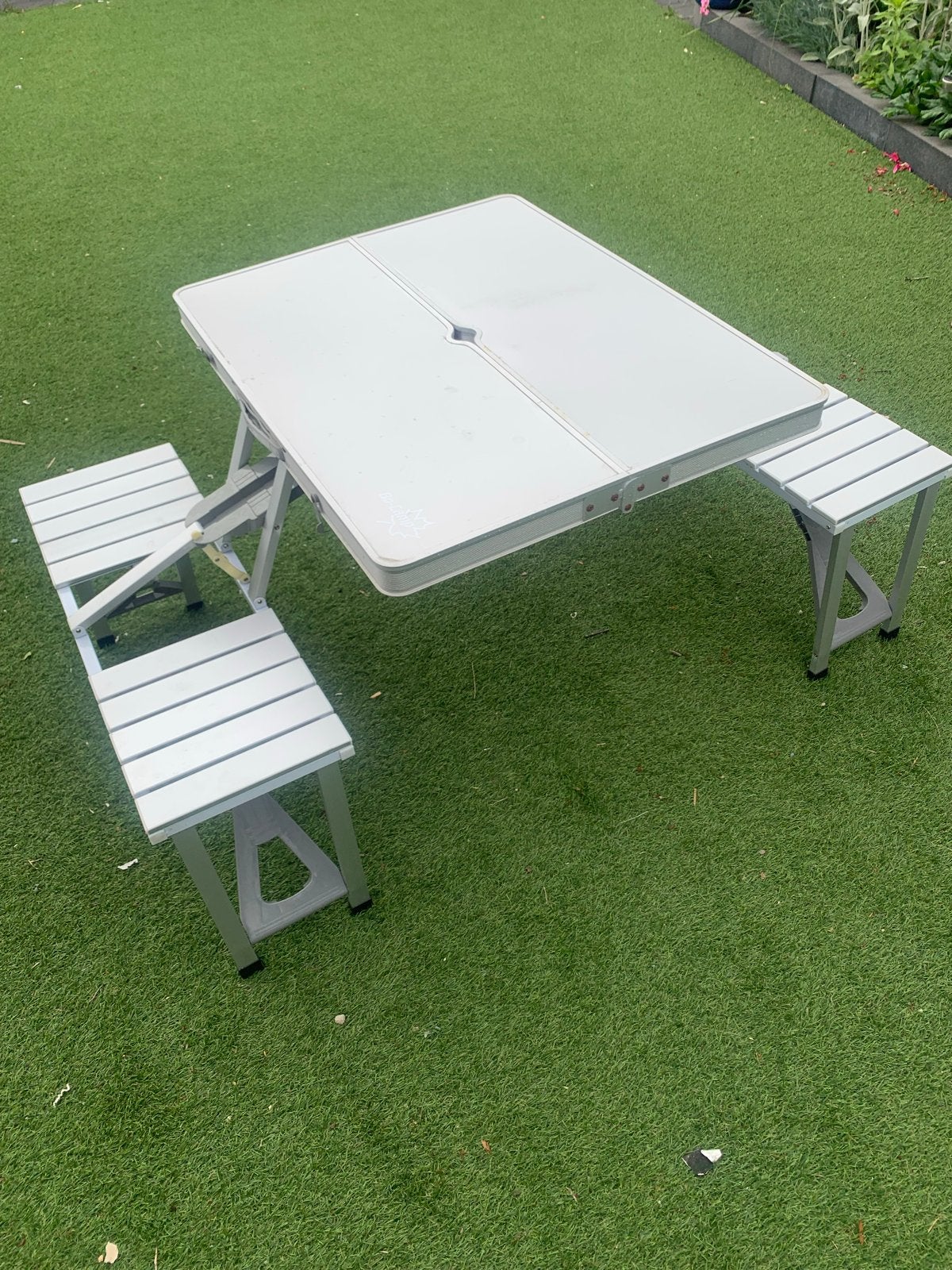 Bo-Camp Aluminium Kinderpicknicktafel - Inklapbaar, Ophalen of Verzenden, Gebruikt, Campingtafel