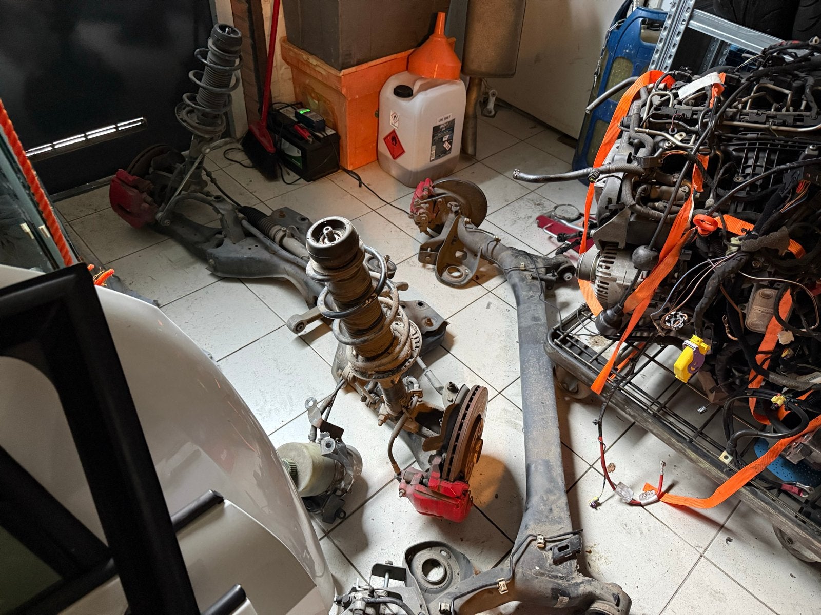 Voor en achteras seat ibiza 2011 compleet, Ophalen, Gebruikt, Overige automerken