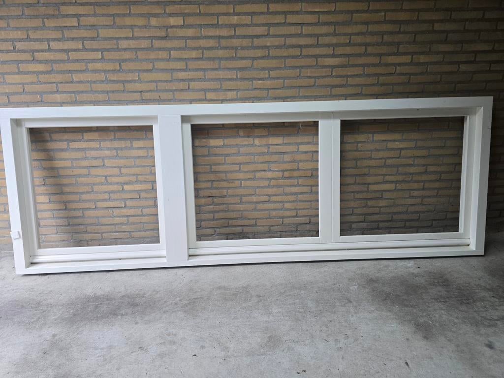 Meranti dakkapel kozijn 2x draai-kiep Hr++ Isolatieglas, Ophalen, Dakkapel, 225 cm of meer, Inclusief glas