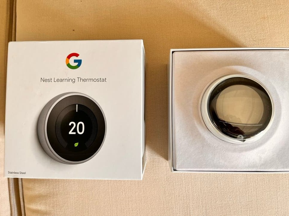 Google Nest Learning Thermostat (3e generatie), Doe-het-zelf en Verbouw, Ophalen of Verzenden, Slimme thermostaat, Zo goed als nieuw