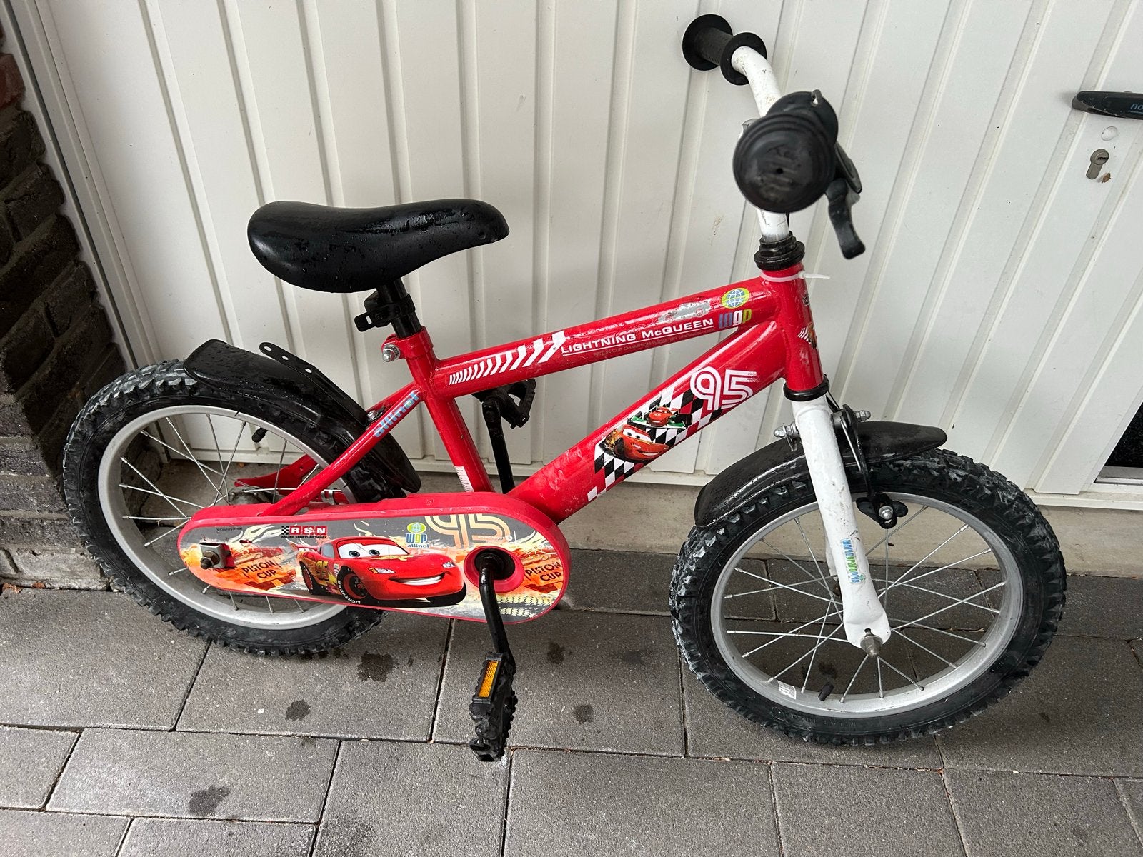 Cars Kinderfiets Rood - Lightning McQueen, Ophalen, Gebruikt, Velgrem, 16 tot 20 inch