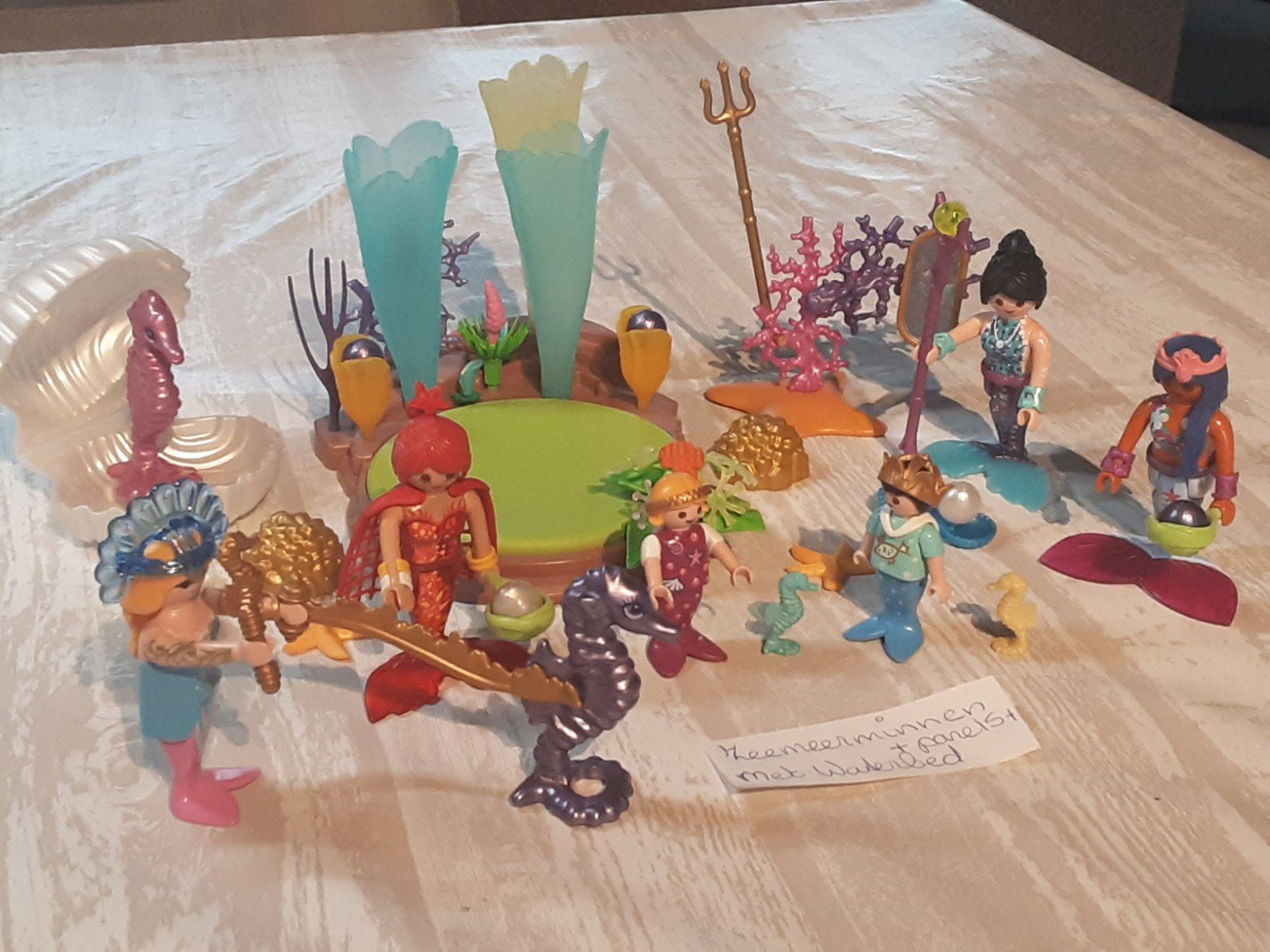 zeemeerminnen met meerminnenbedje, Kinderen en Baby's, Speelgoed | Playmobil, Losse onderdelen, Zo goed als nieuw, Figuren, Family fun