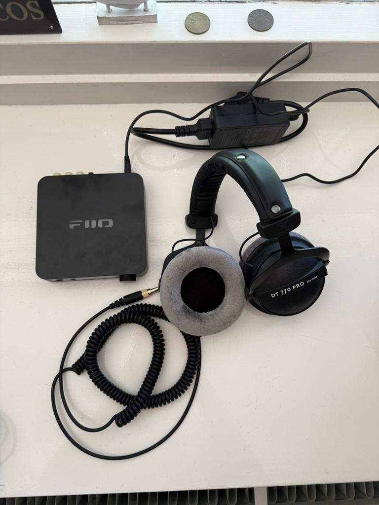 Beyerdynamic DT 770 Pro 250 Ohm met FiiO K11 DAC/AMP, Ophalen of Verzenden, Zo goed als nieuw, Over oor (circumaural), Overige merken