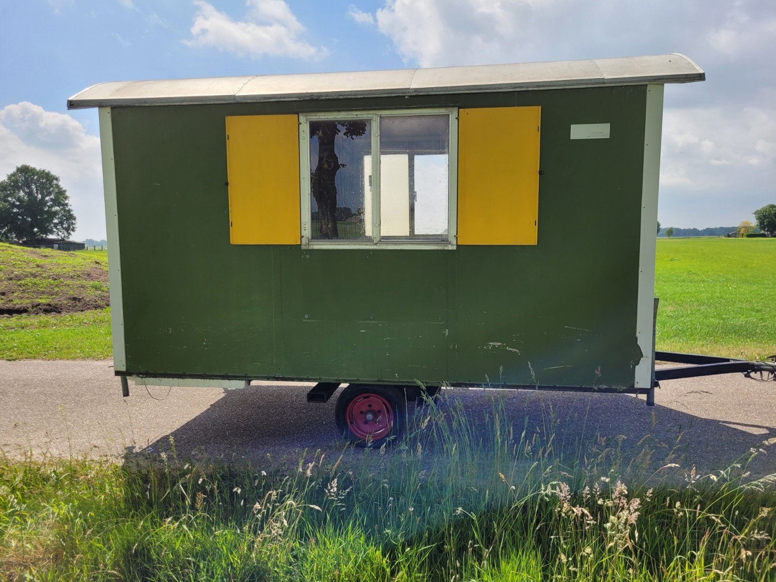 pipowagen, schaftkeet,  bouwkeet, tiny house, Doe-het-zelf en Verbouw, Bouwketen en Schaftketen, Ophalen, Gebruikt