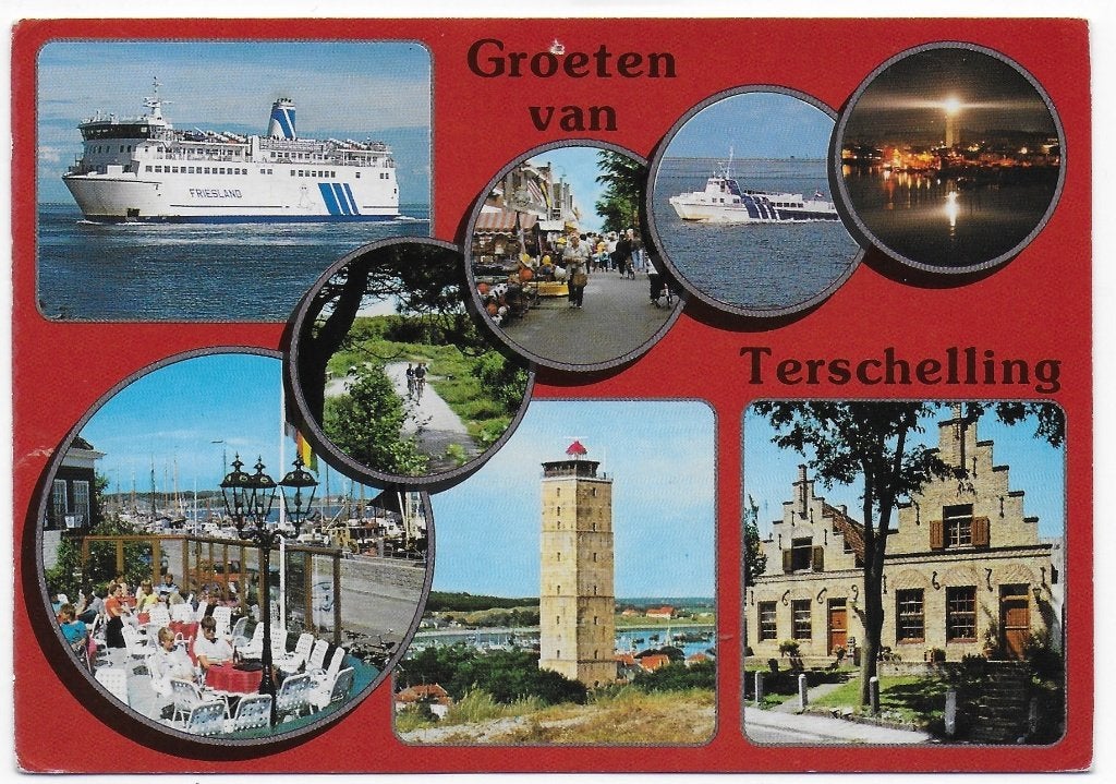 Terschelling gelopen Ansichtkaart (B2398 ), Ophalen of Verzenden, Voor 1920, Gelopen, Waddeneilanden