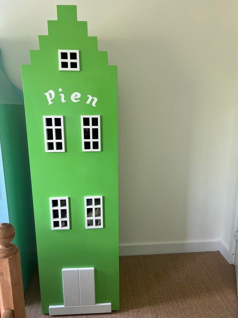 Groene grachtenpand kast voor kinderkamer, Ophalen, Gebruikt, Kast