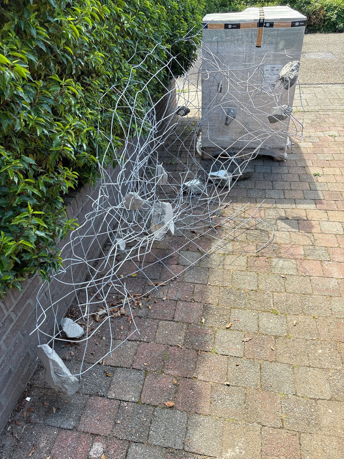 Bouwstaalmatje en stalen balk 3.70m, Ophalen, Gebruikt, IJzer