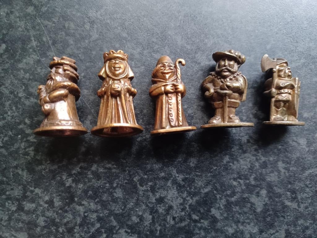 5 Metalen Ferrero kasteelfiguren, Ophalen, Gebruikt, Overige typen