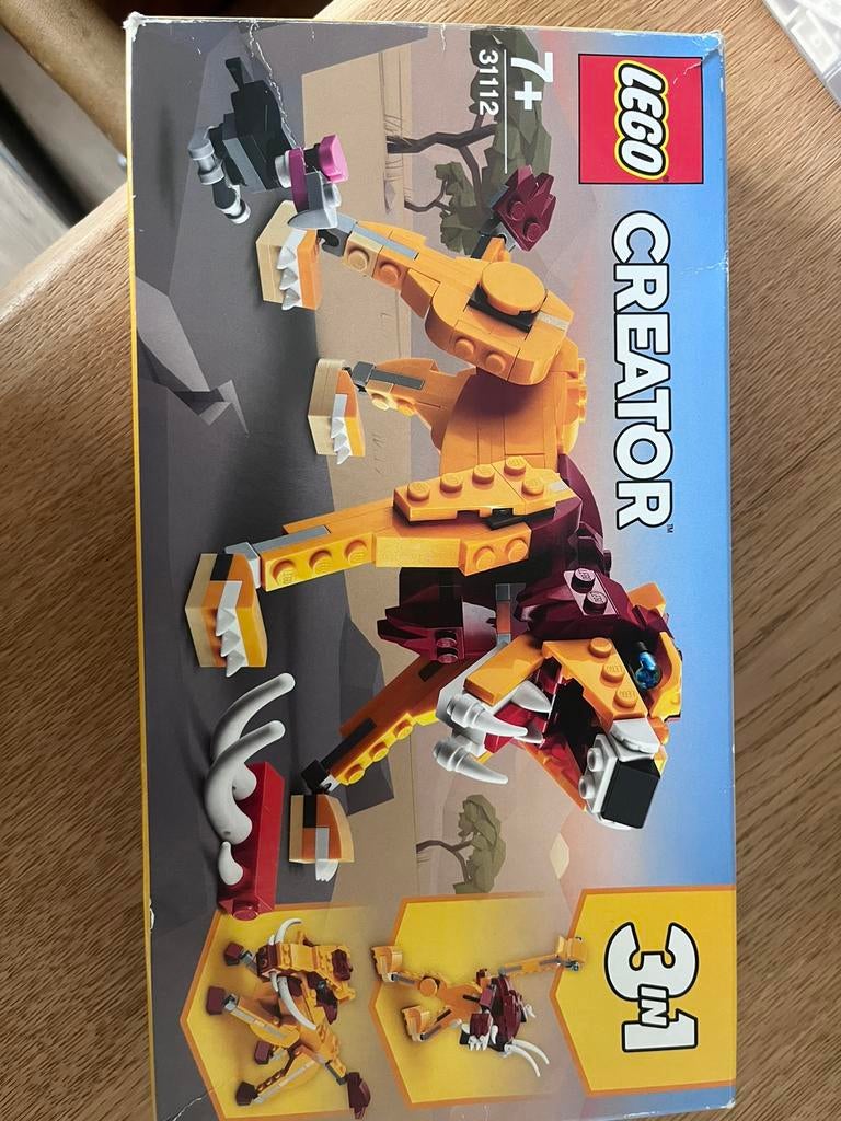 Lego Creator 3-in-1 Wilde Leeuw (31112) Complete set met boe, Gebruikt, Lego, Ophalen of Verzenden, Compleet