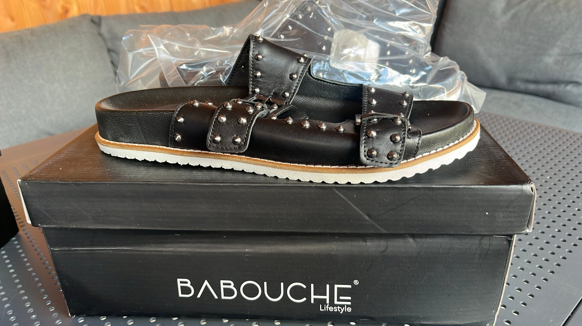 Babouche sandalen zwart maat 42 nieuw!, Zwart, Nieuw, Sandalen of Muiltjes, Ophalen of Verzenden