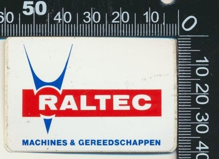 Sticker: Raltec Machines en Gereedschappen, Ophalen of Verzenden, Zo goed als nieuw, Bedrijf of Vereniging