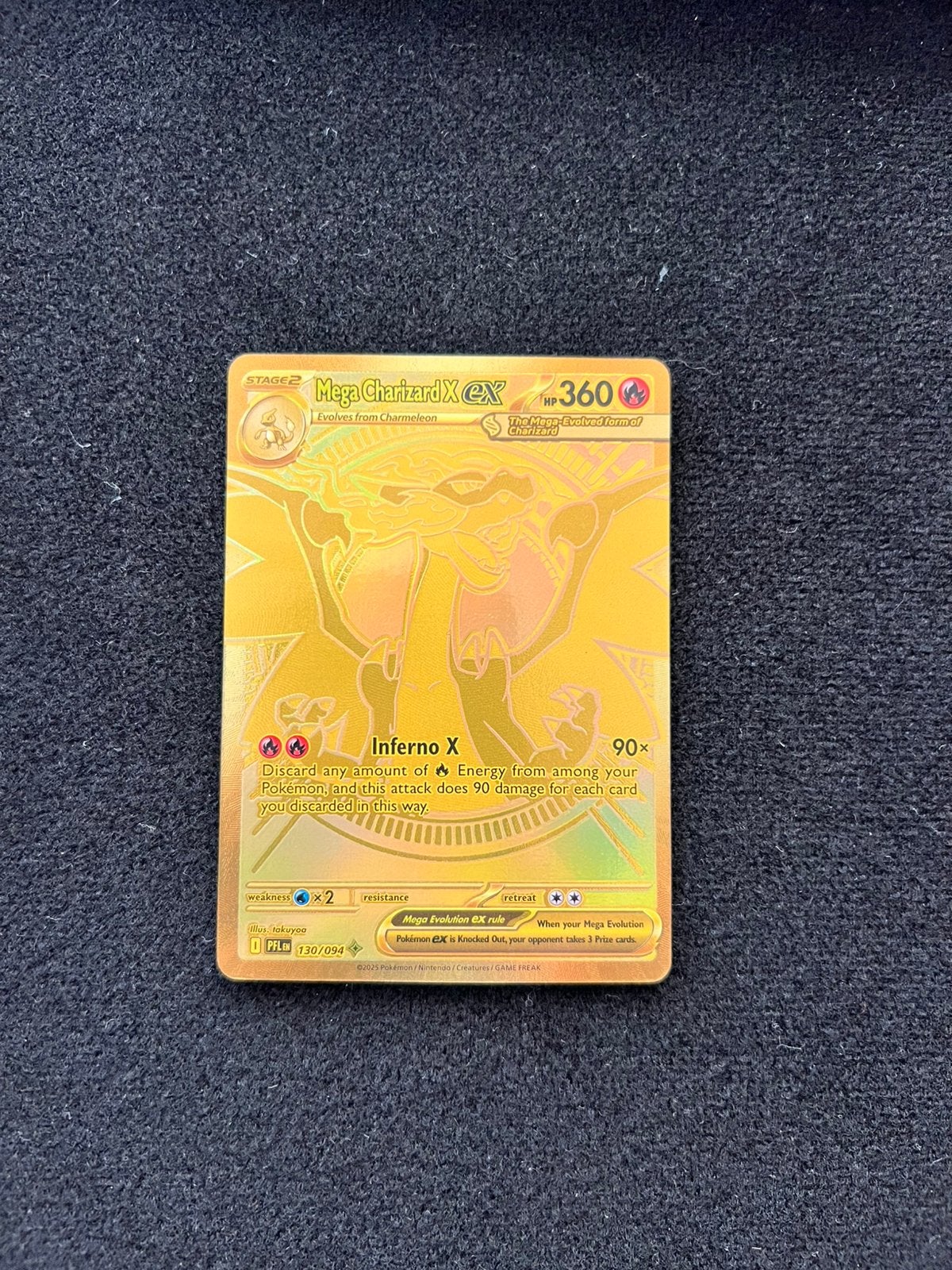 Mega Charizard X ex (PFL 130), Ophalen of Verzenden, Zo goed als nieuw
