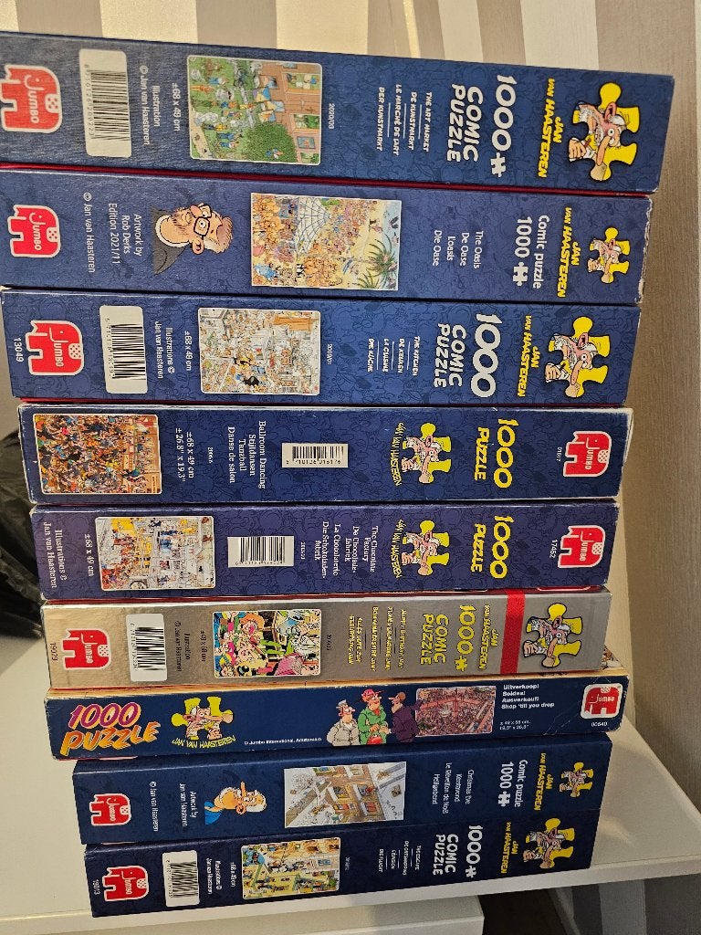 25 Jan van haasteren puzzels 1000 stukjes, Ophalen, 500 t/m 1500 stukjes, Zo goed als nieuw, Legpuzzel