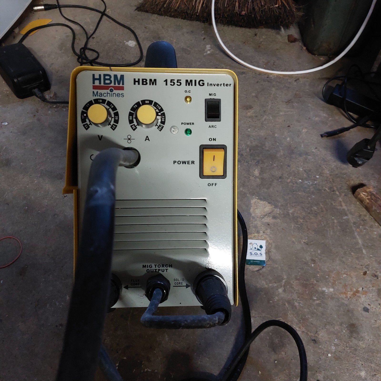 HBM HBM 155 MIG Inverter Lasapparaat met toebehoren, Ophalen of Verzenden, Gebruikt, 150 tot 250 ampère, Inverter