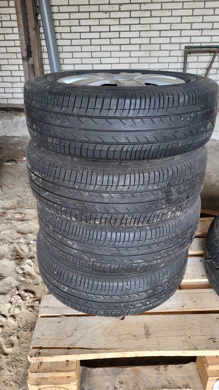 Set van 4 gebruikte zomerbanden met velgen, Auto-onderdelen, Banden en Velgen, Ophalen, Gebruikt, 15 inch, Banden en Velgen