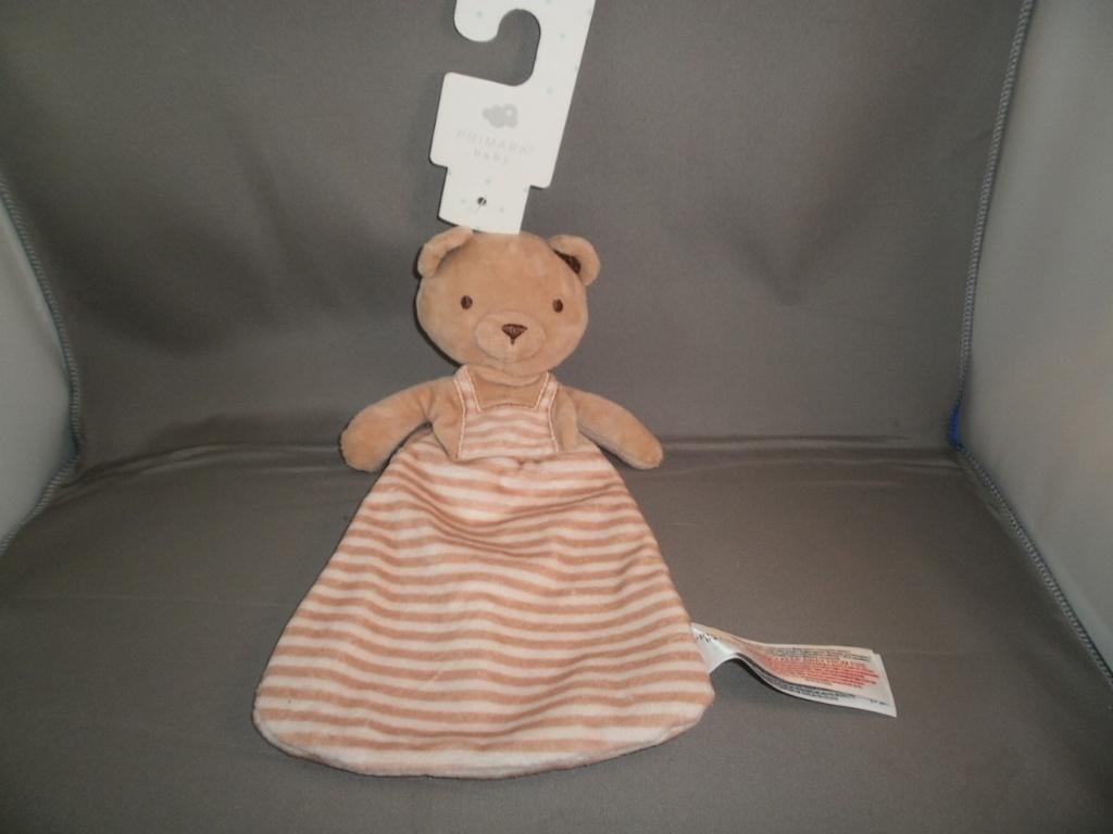 primark beer bruin wit gestreept tuinbroek plat model 25 cm, Ophalen of Verzenden, Nieuw, Beer