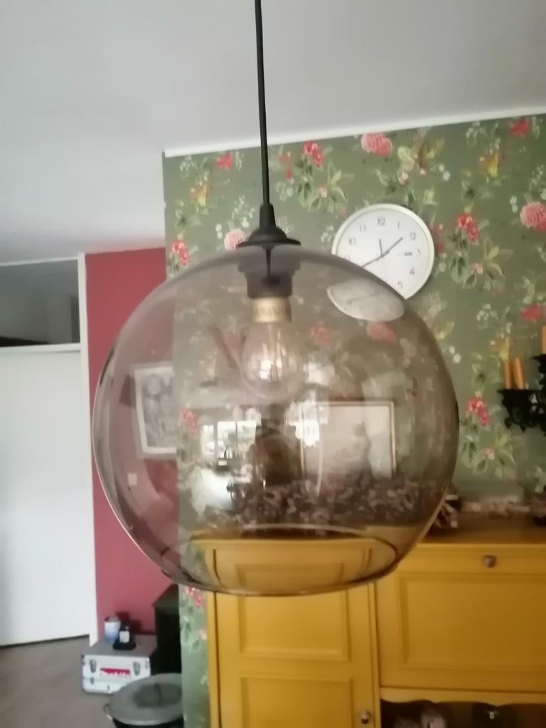 Glazen lampenkap ikea JAKOBSBYN, Ophalen of Verzenden, Zo goed als nieuw, Glas, Minder dan 50 cm