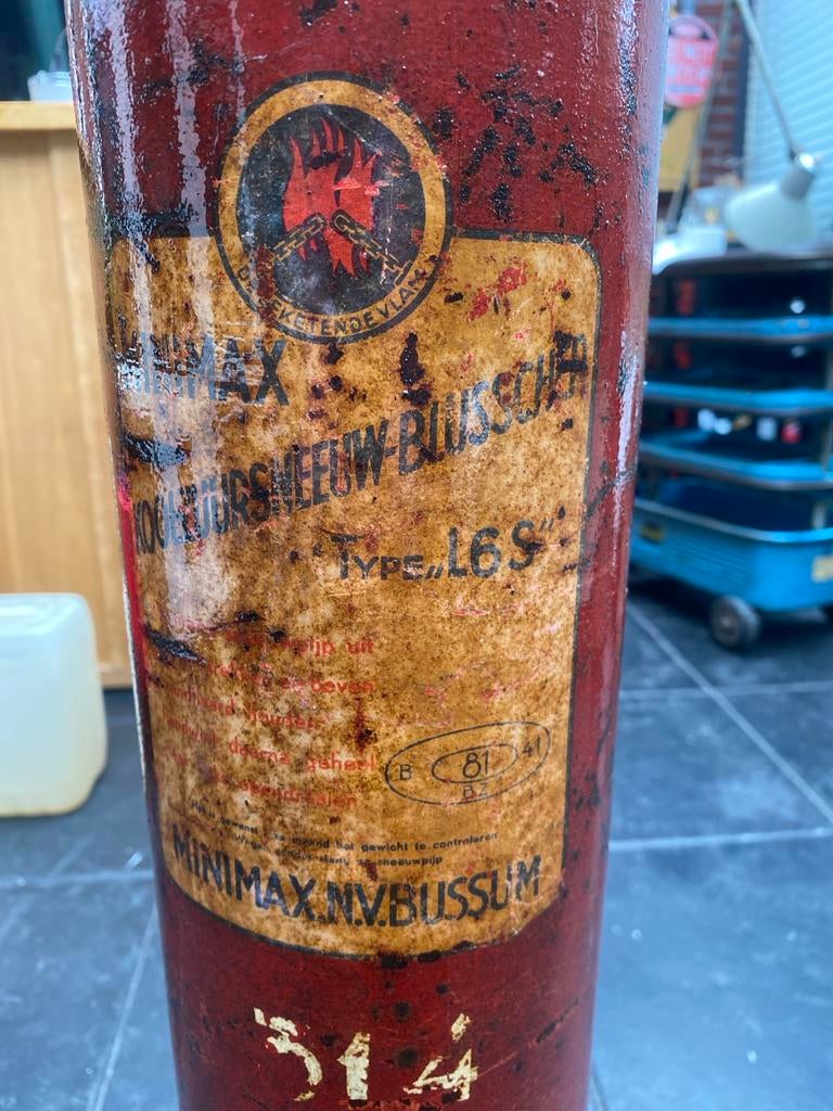 Oude brandblusser jaren 40- ’50 – industrieel decor, Ophalen, Gebruikt