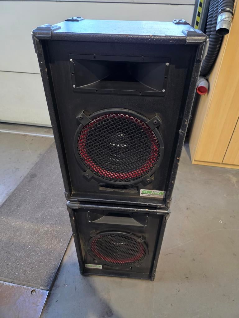Monarch speakerset JB Systems 150W, Audio, Tv en Foto, Luidsprekers, Gebruikt, 120 watt of meer, Front, Rear of Stereo speakers
