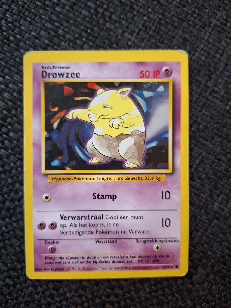 Drowzee pokemon kaart, Ophalen, Zo goed als nieuw