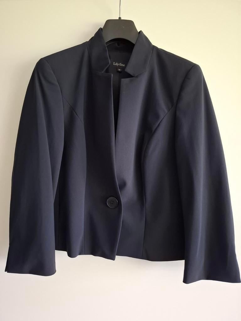 Donkerblauw jasje Lilytime - maat 36 - z.g.a.n.!, Blauw, Nieuw, Ophalen of Verzenden, Jasje