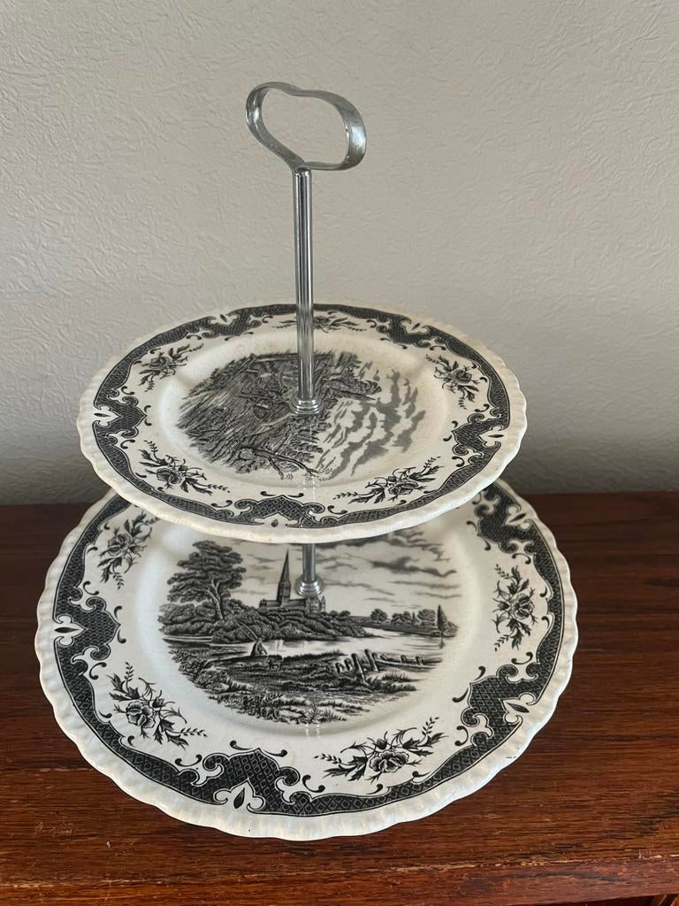 Antieke engelse etagere WH Grindley Staffordshire, Ophalen of Verzenden