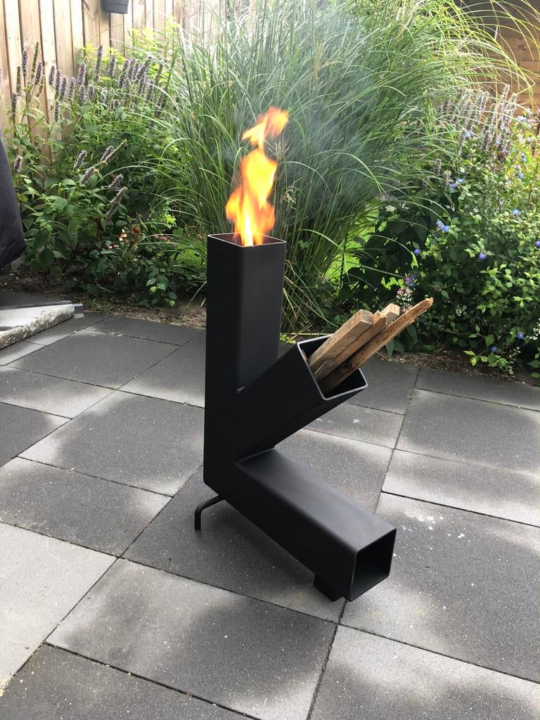 Rocket Stove, Tuin en Terras, Houtskoolbarbecues, Zo goed als nieuw, Ophalen of Verzenden