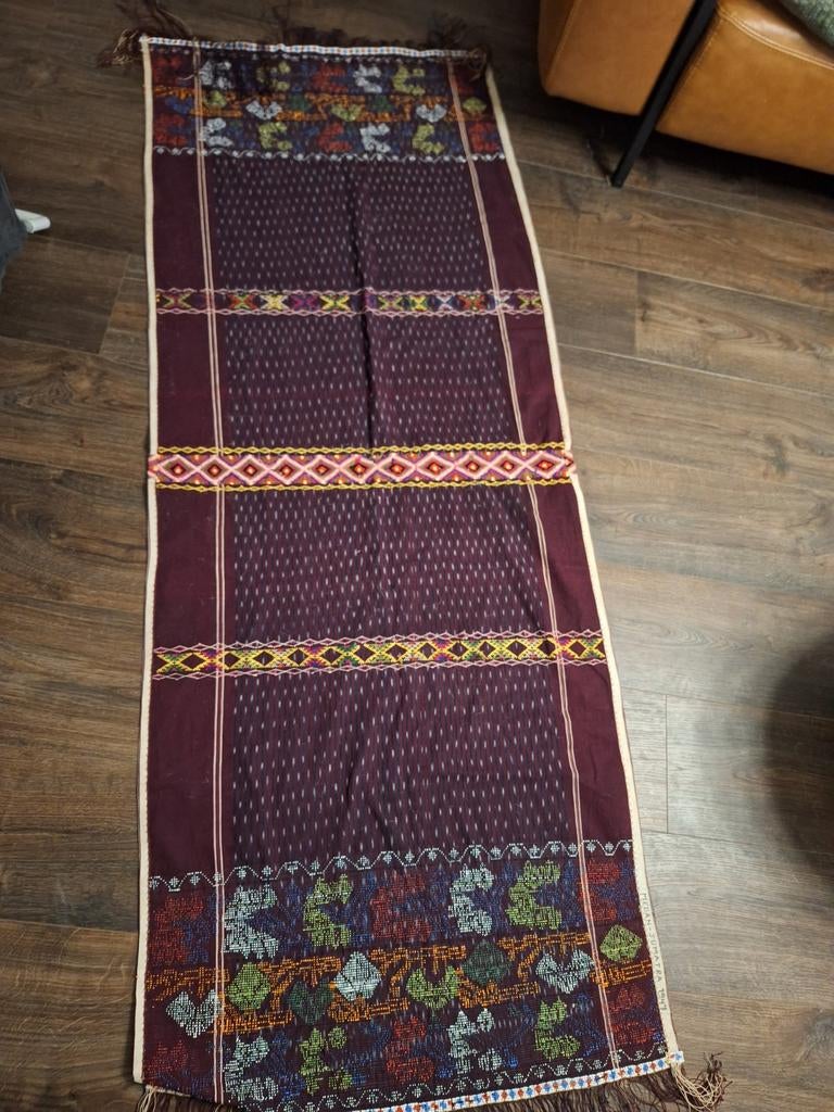 Vintage Ikat Textiel uit 1947, Antiek en Kunst, Ophalen of Verzenden