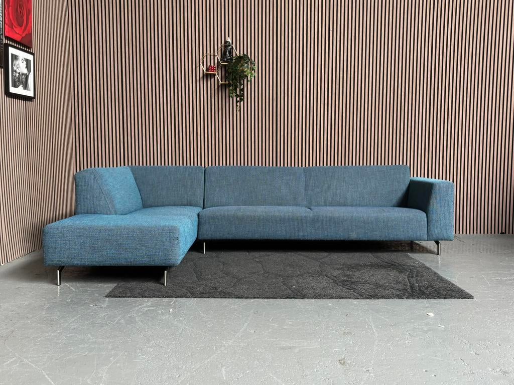 GRATIS LEVERING Hoekbank Blauw 320x200 GEREINIGD