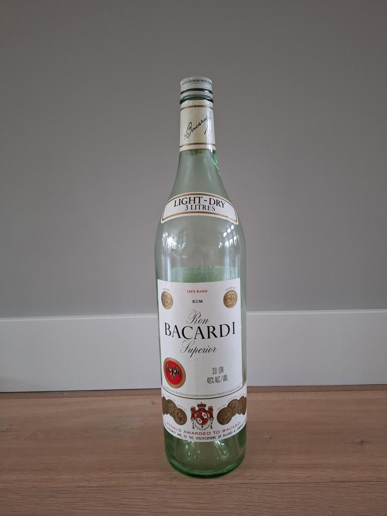 Lege Bacardi fles 3 liter, Verzamelen, Ophalen, Gebruikt, Overige typen