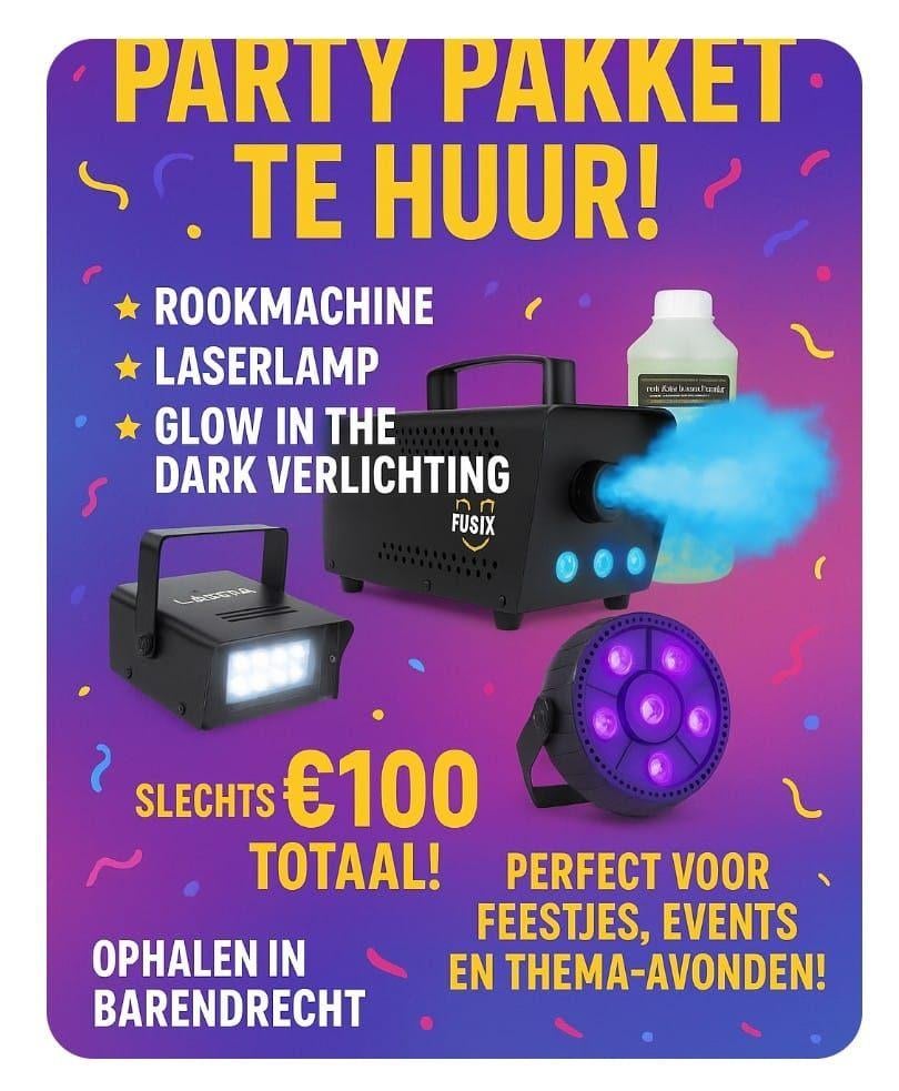 Super veel te huur voor een compleet feest, Hobby en Vrije tijd, Ophalen, Zo goed als nieuw, Geboorte of Huwelijk