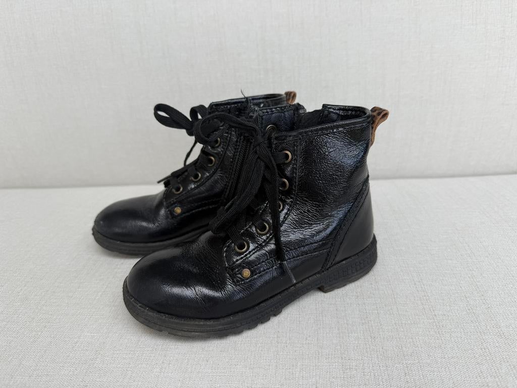 Zwarte leren Keq boots maat 27!, Kinderen en Baby's, Meisje, Keq, Schoenen, Ophalen of Verzenden
