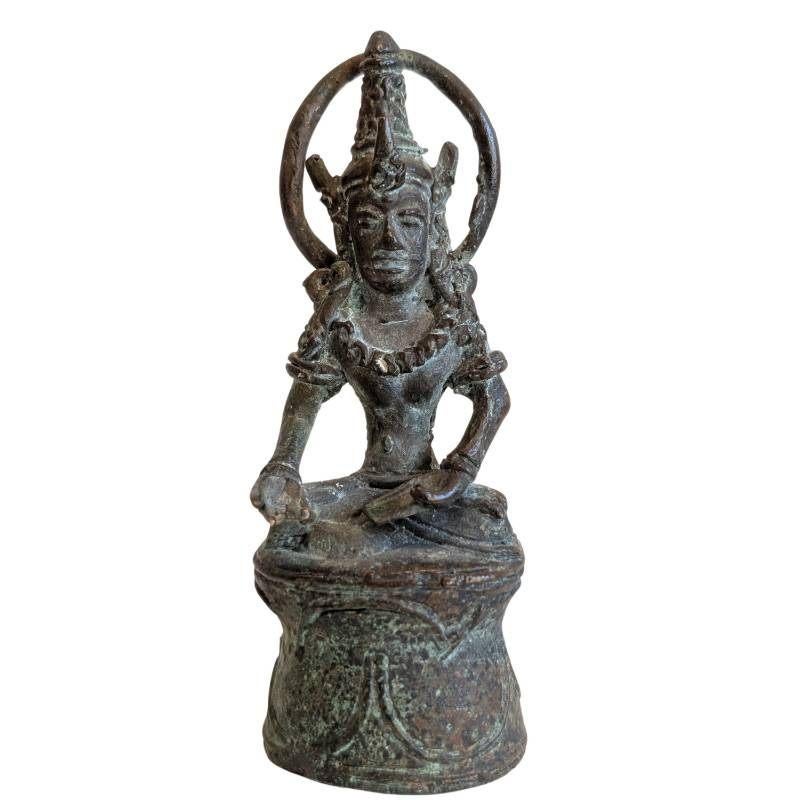 Thais bronzen Boeddhabeeld in Khmer-stijl