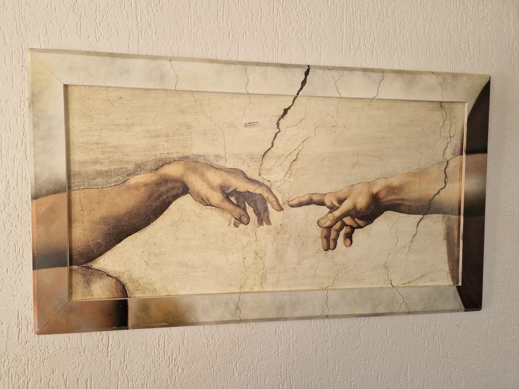 Wandplaat - De Schepping van Adam, Ophalen