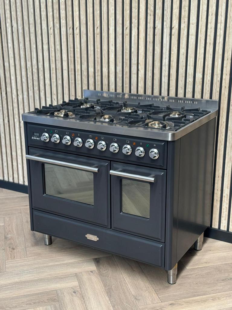 Luxe Boretti Majestic Antraciet 100cm Gas Dubbele Oven, 60 cm of meer, Ophalen of Verzenden, Gas, Vrijstaand